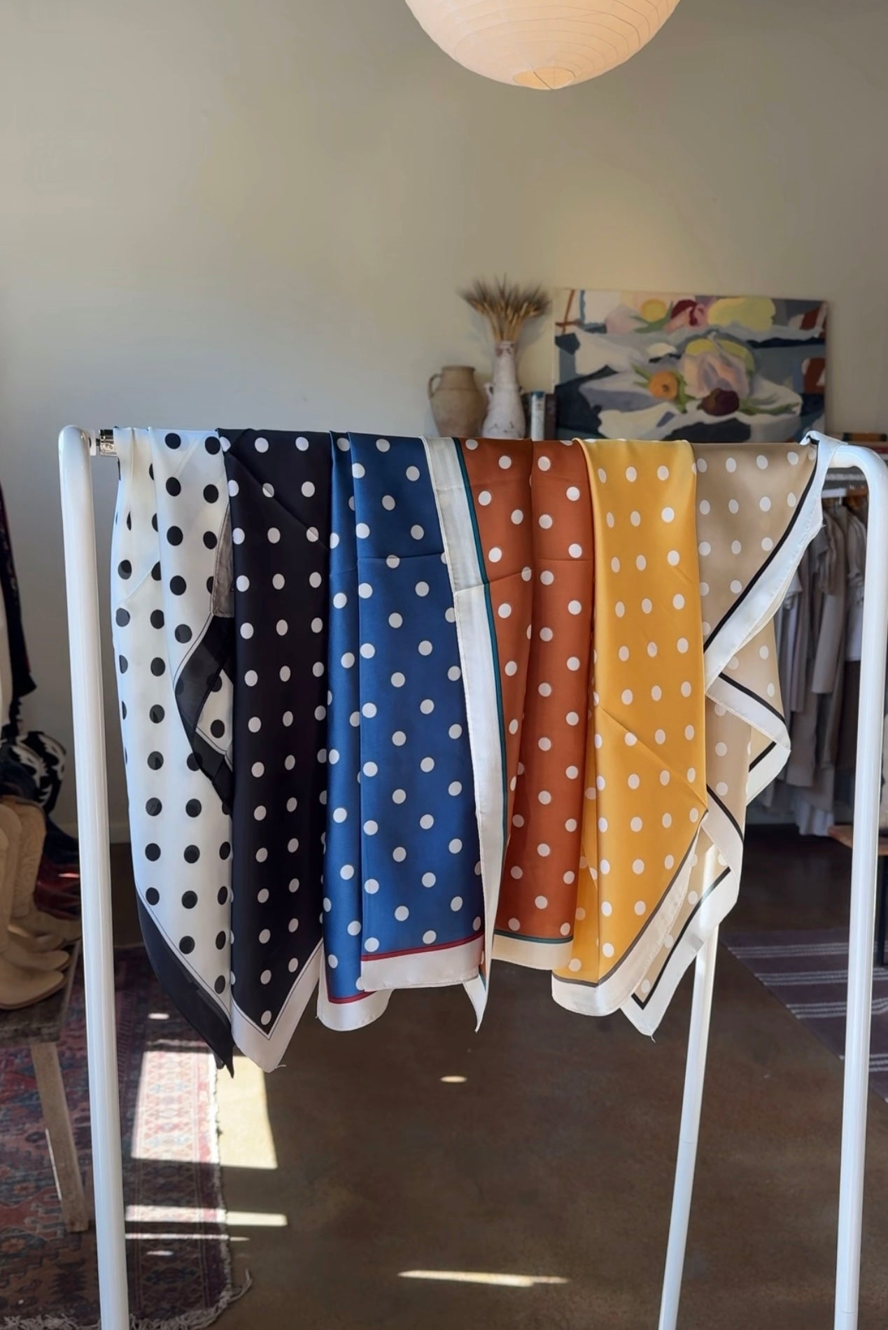 polka dot scarves