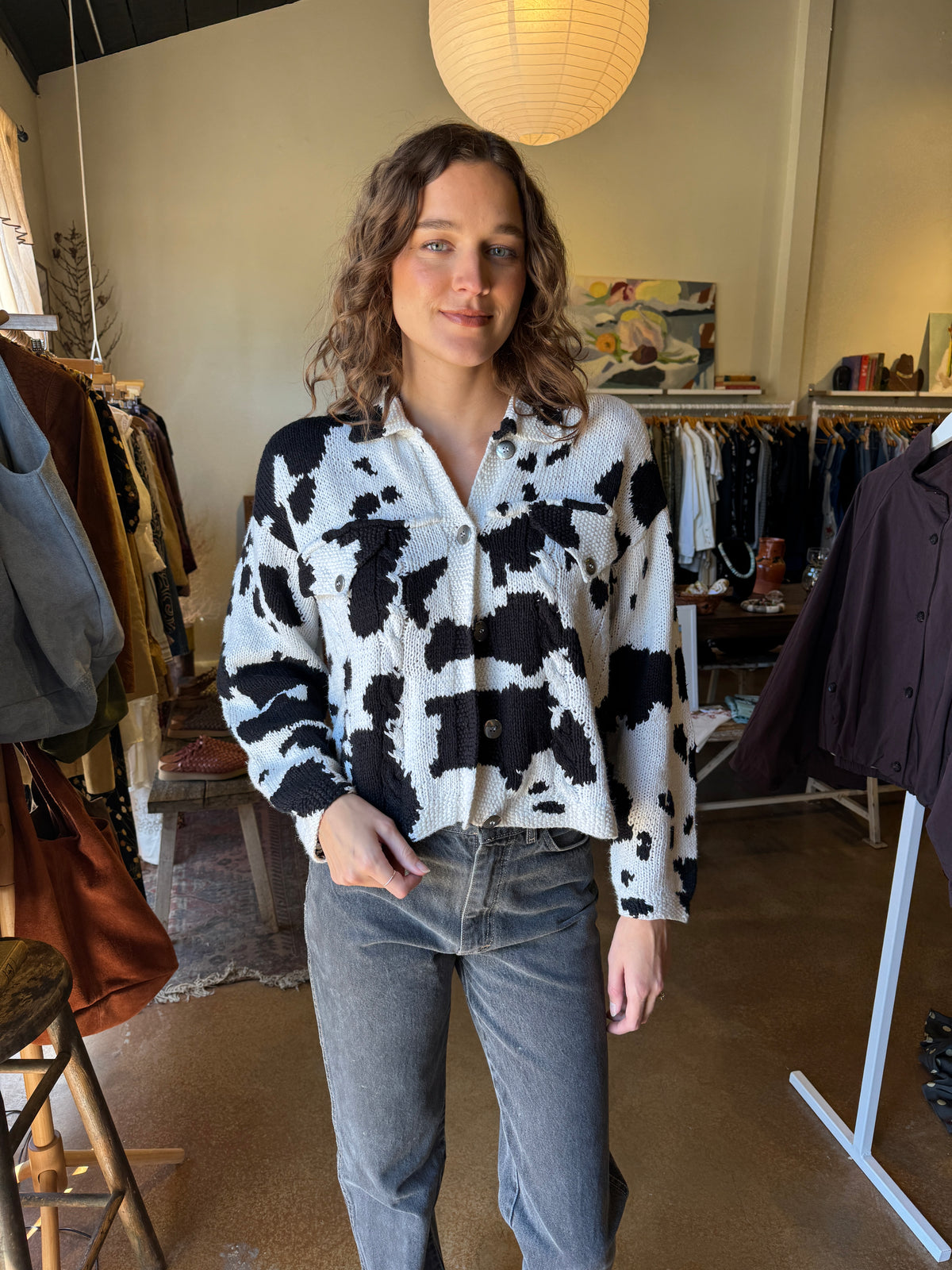 Michael Seroy Cowhide Knit Jacket