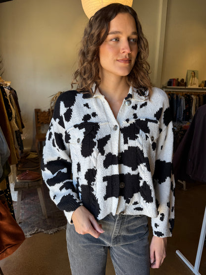 Michael Seroy Cowhide Knit Jacket