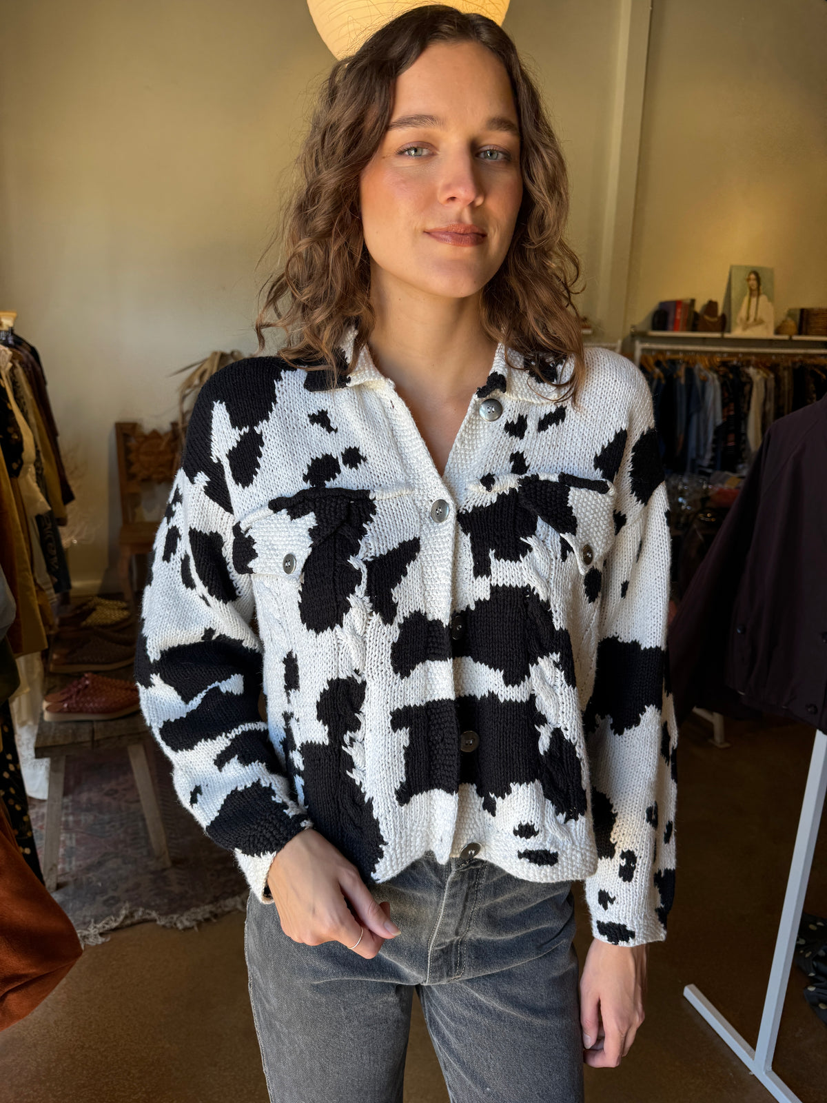 Michael Seroy Cowhide Knit Jacket