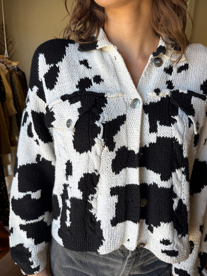 Michael Seroy Cowhide Knit Jacket