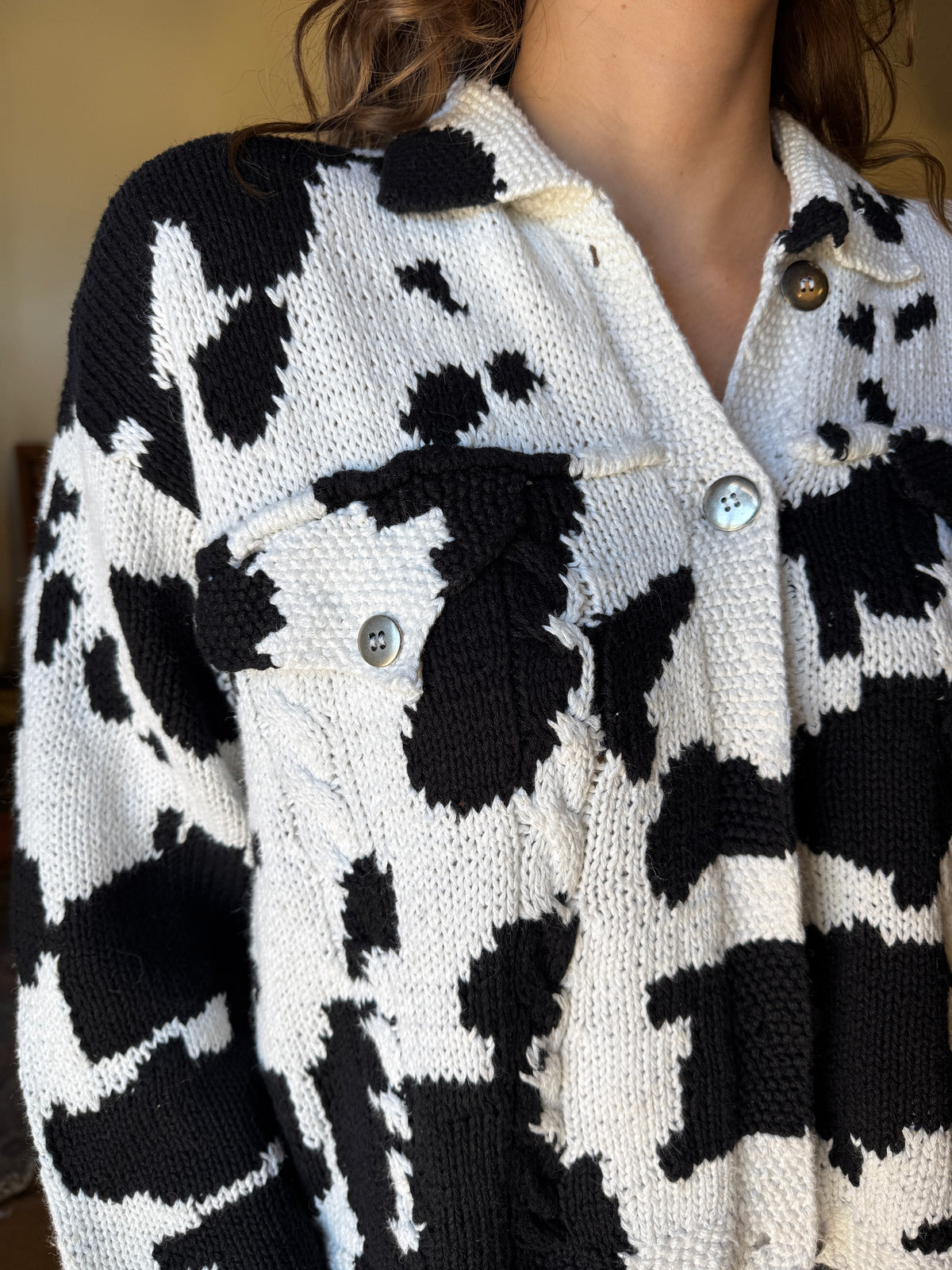 Michael Seroy Cowhide Knit Jacket