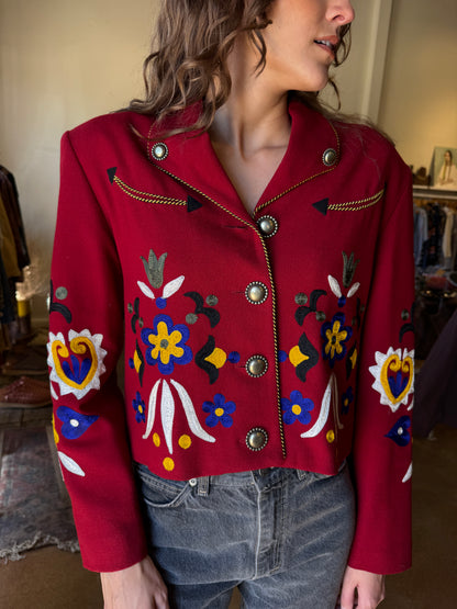 BMW Wine Chainstiched Jacket