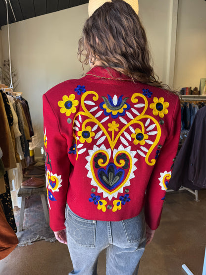 BMW Wine Chainstiched Jacket