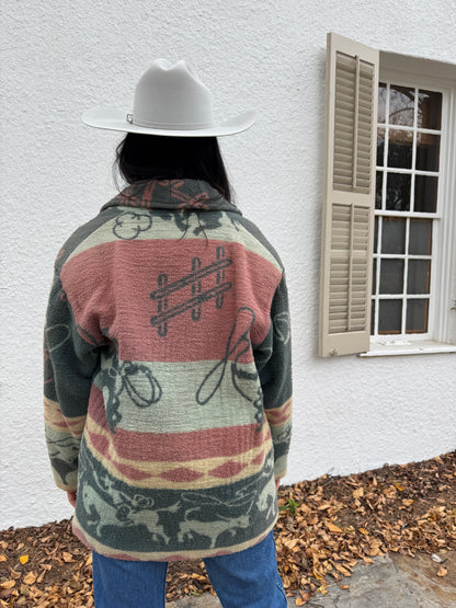 Green Cowboy Quilt Coat