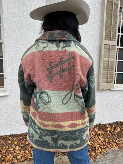 Green Cowboy Quilt Coat