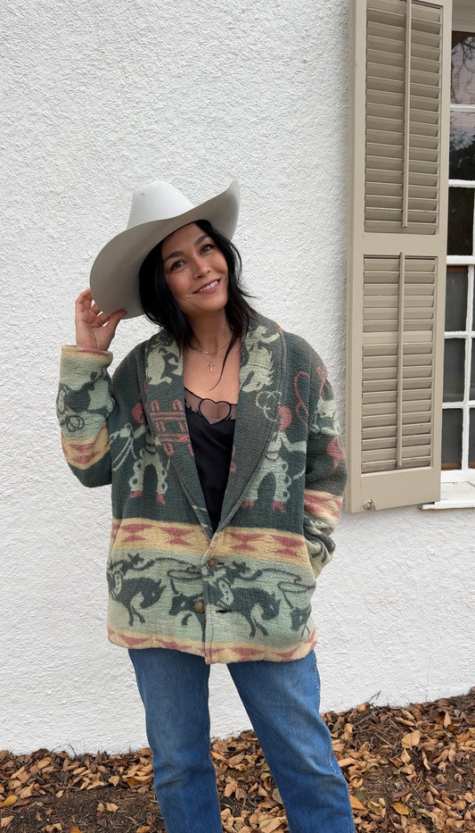 Green Cowboy Quilt Coat