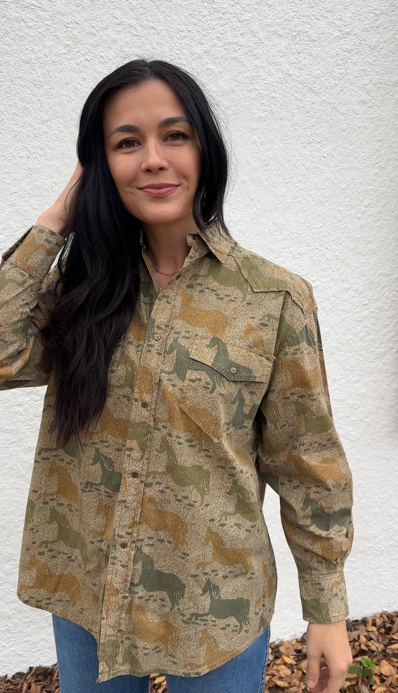 Guess Camo Horse Shirt