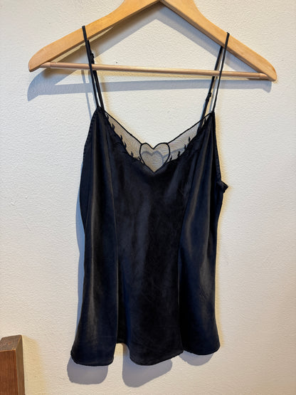 Victoria's Secret Black Silk Heart Tank
