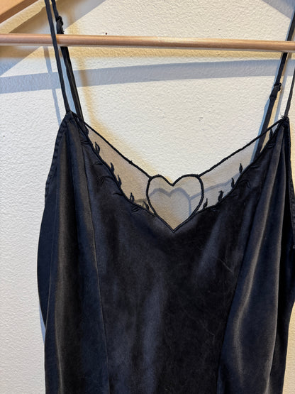 Victoria's Secret Black Silk Heart Tank