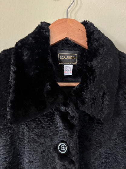 LOUBEN Black Faux Fur Jacket