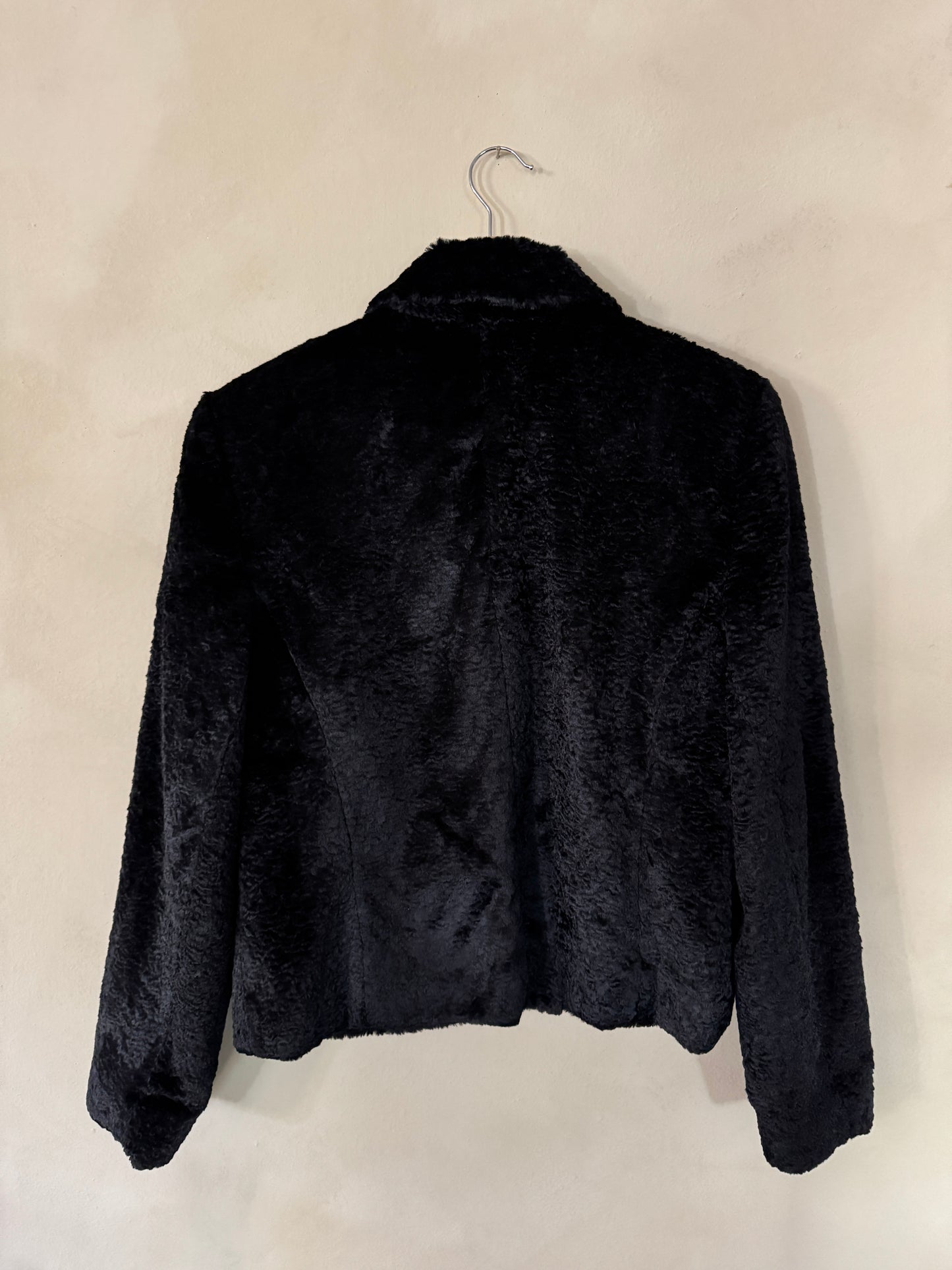 LOUBEN Black Faux Fur Jacket