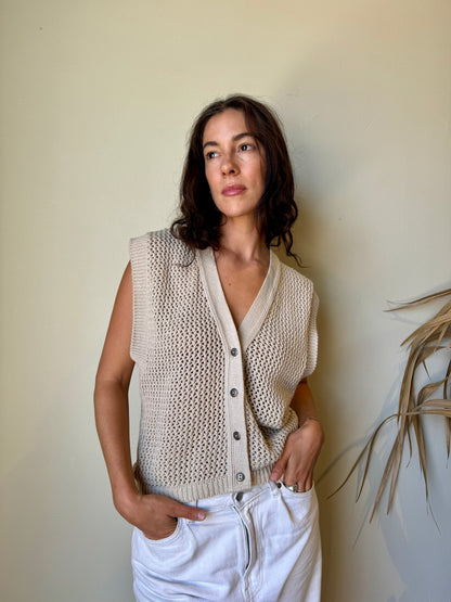 Beige Knitted Vest