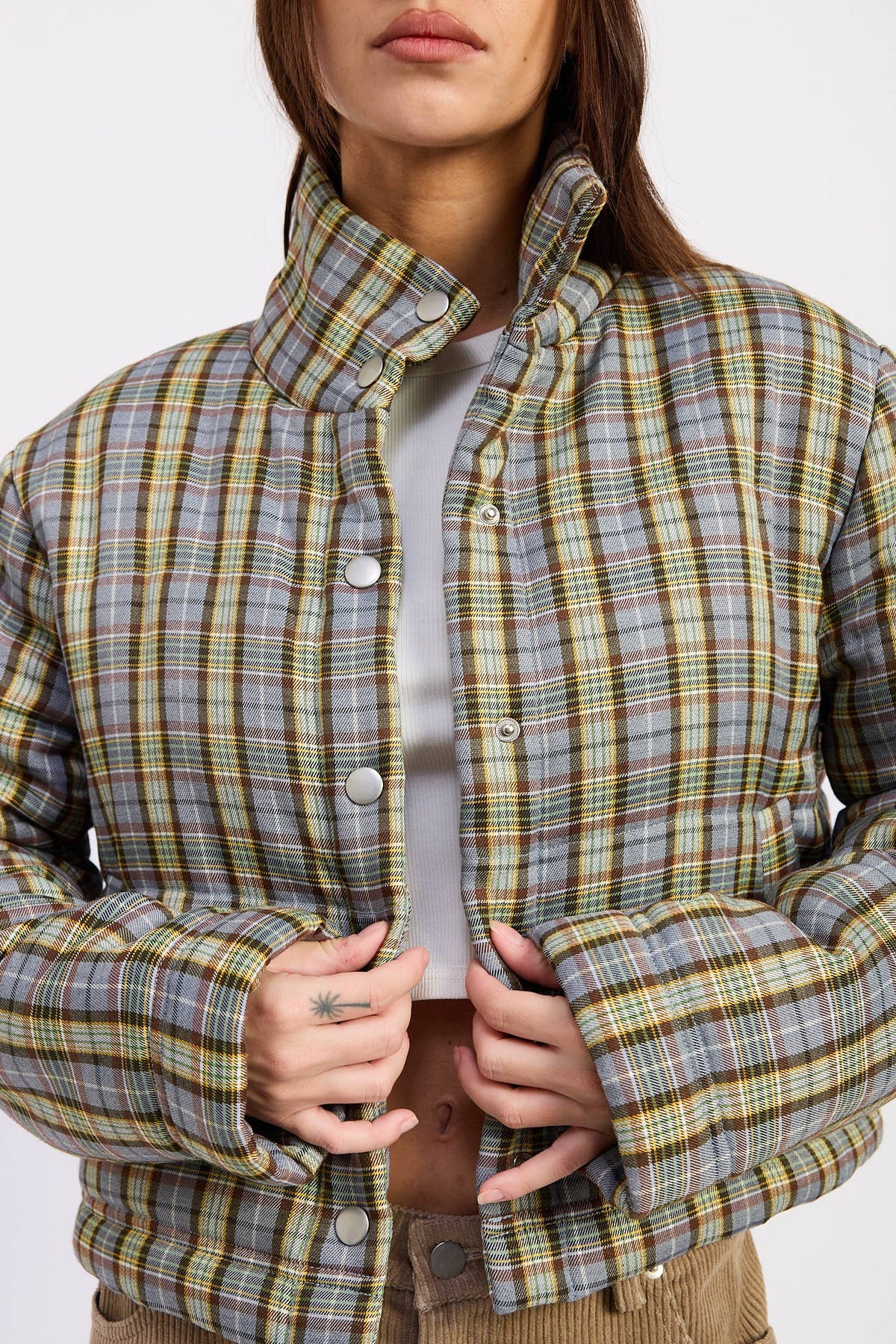 Ari plaid puffer jacket