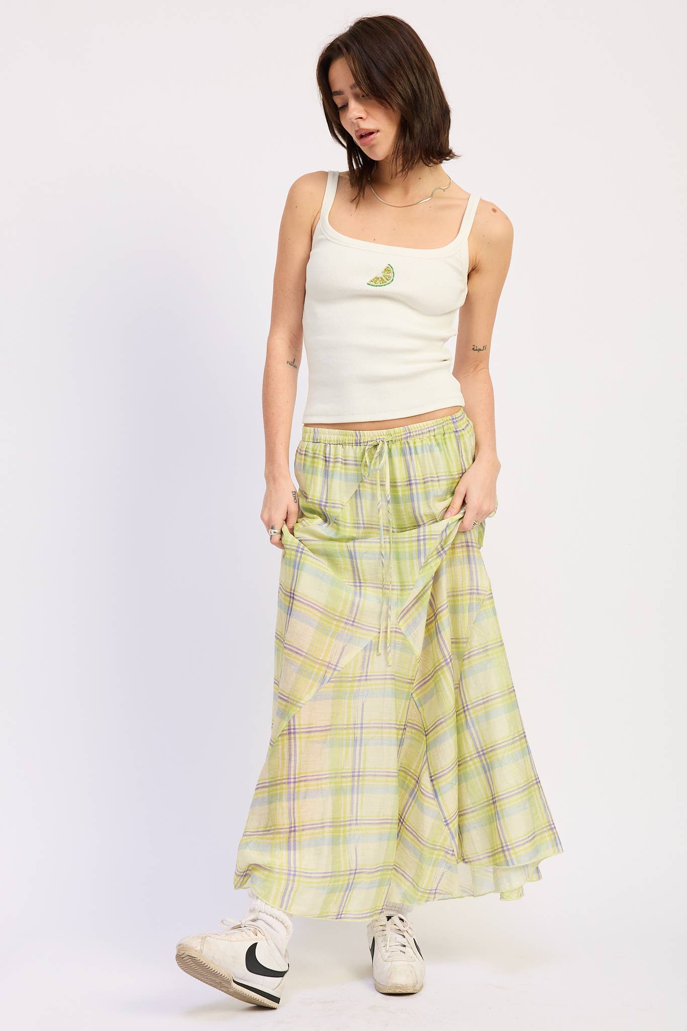Soleil Drawstring Maxi Skirt