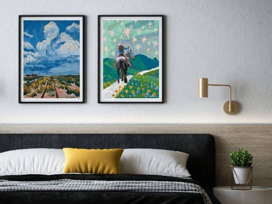 West Texas Rain Clouds Landscape Print