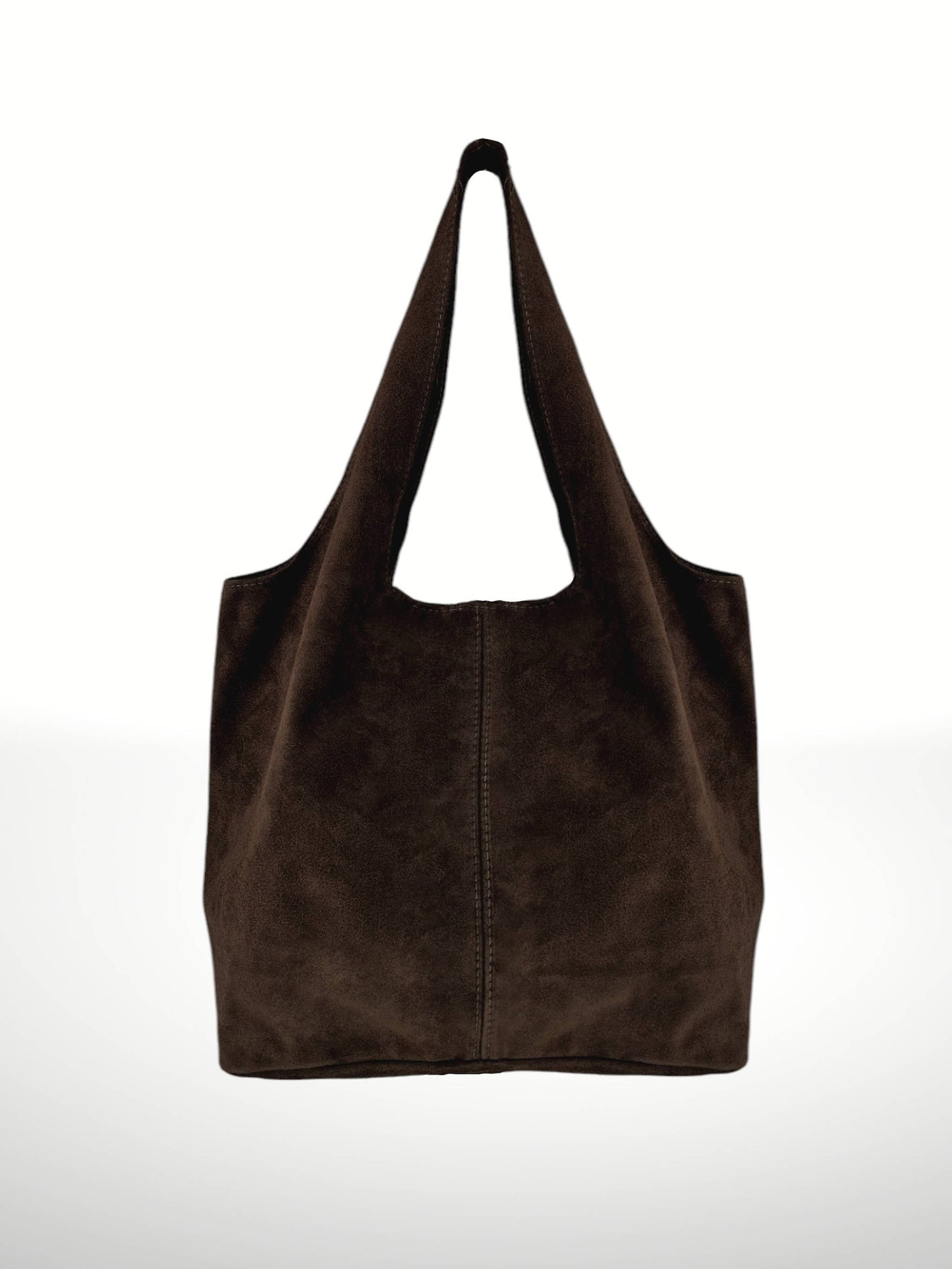 Suede leather shoulder bag