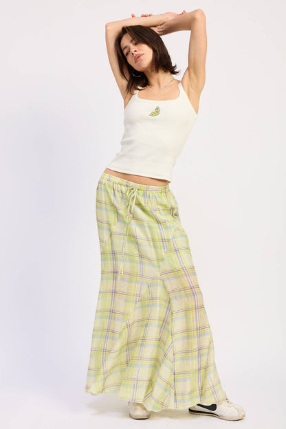 Soleil Drawstring Maxi Skirt