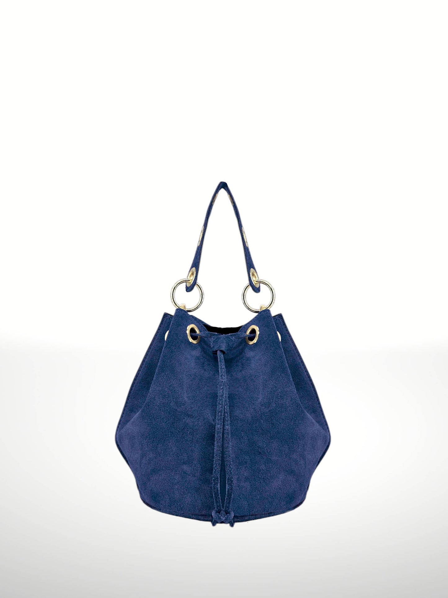 Arlecchino Suede Leather Bucket Bag