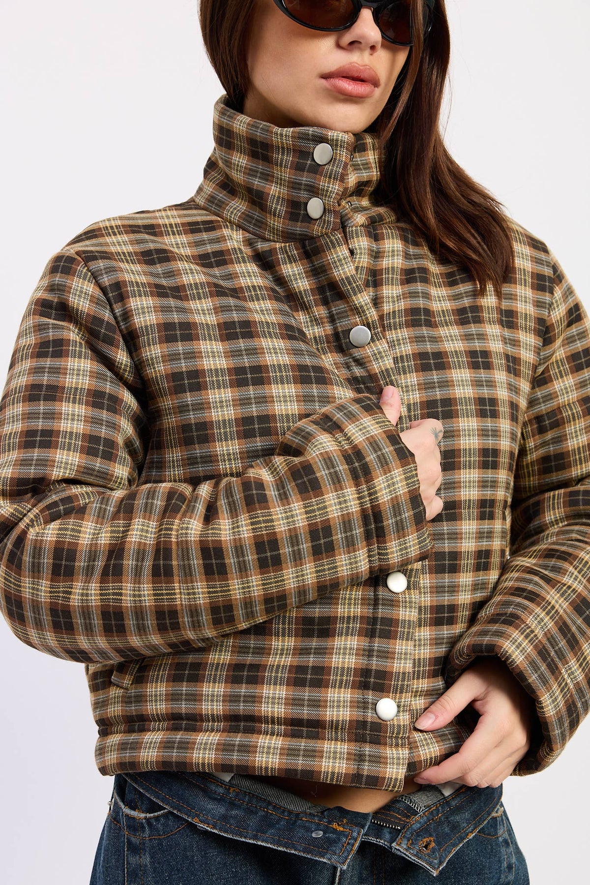 Ari plaid puffer jacket