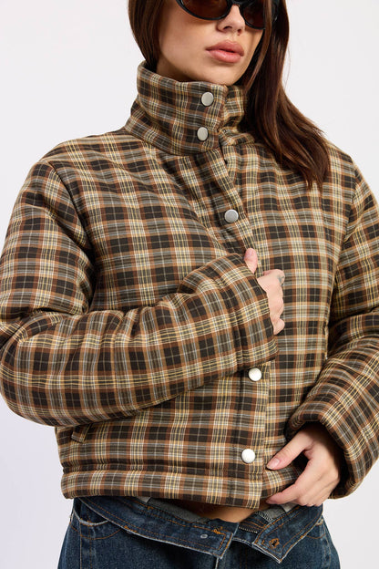 Ari plaid puffer jacket