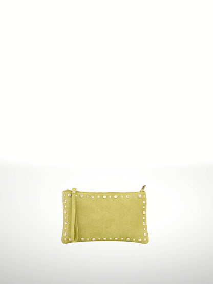 Uniles suede leather handbag