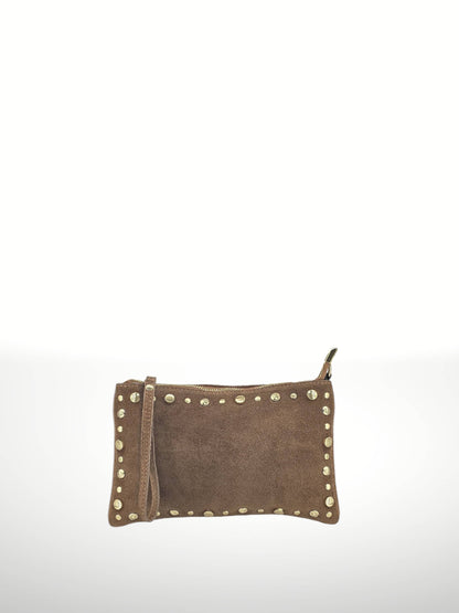 Uniles suede leather handbag