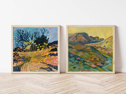 Midcentury Modern Canyon Western Landscape Print