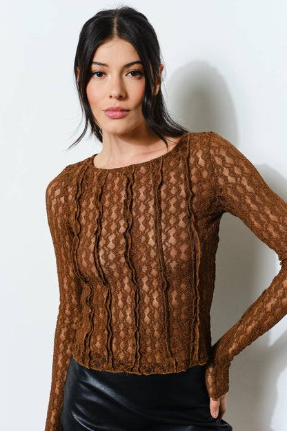 Rita Lace Long Sleeve Top