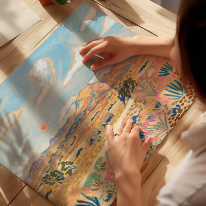 Pastel Western Desert Landscape Print