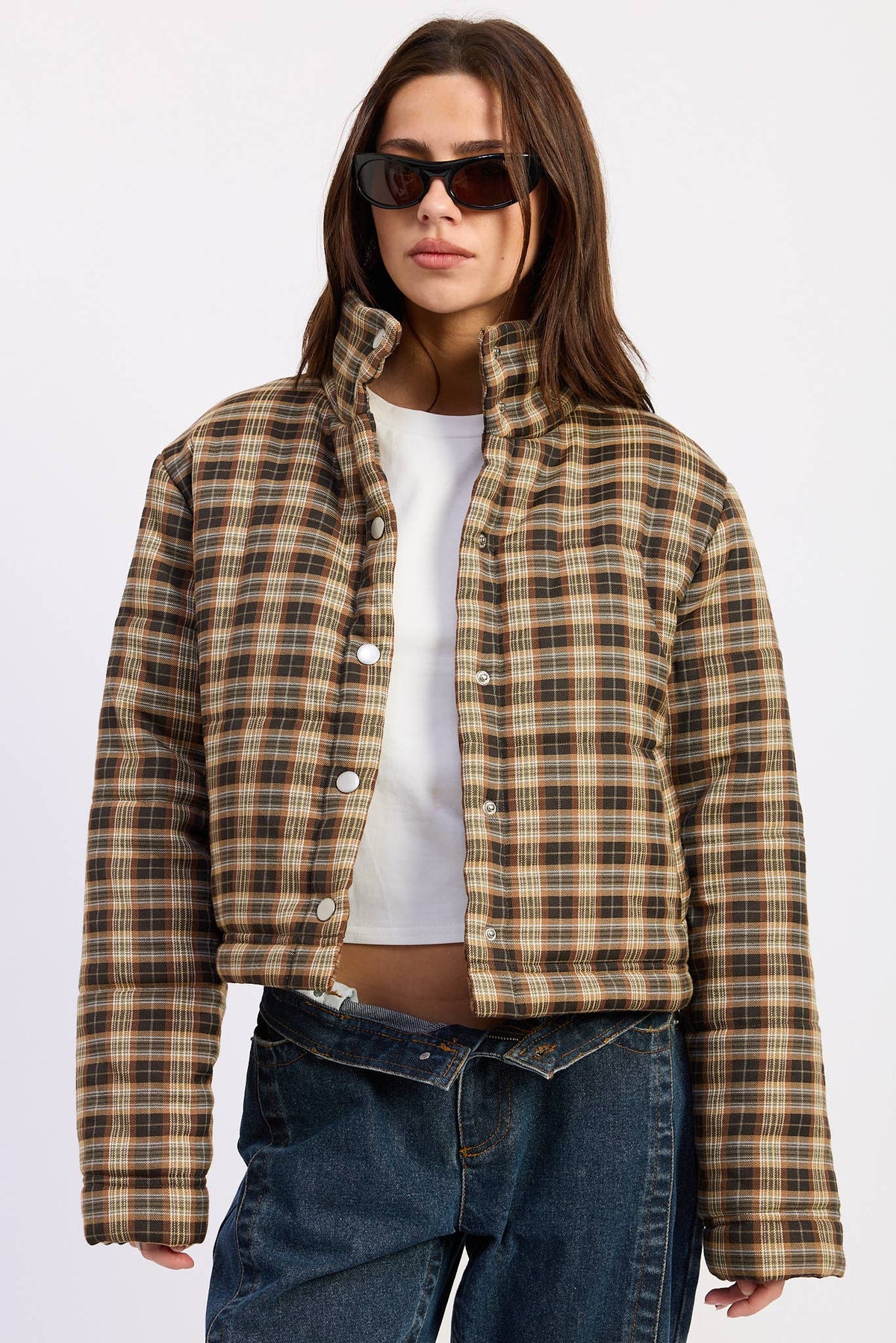 Ari plaid puffer jacket