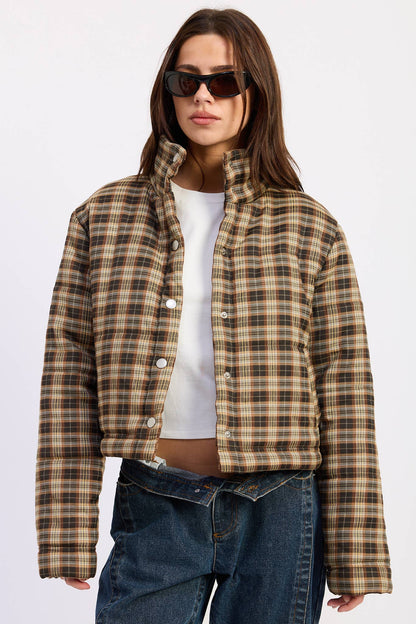 Ari plaid puffer jacket