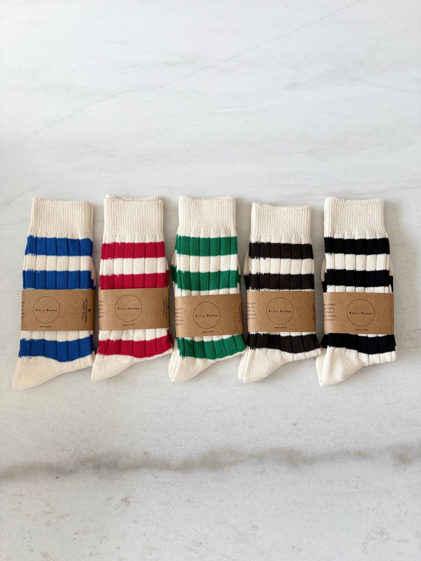 Billy Bamboo Color Stripe High Socks
