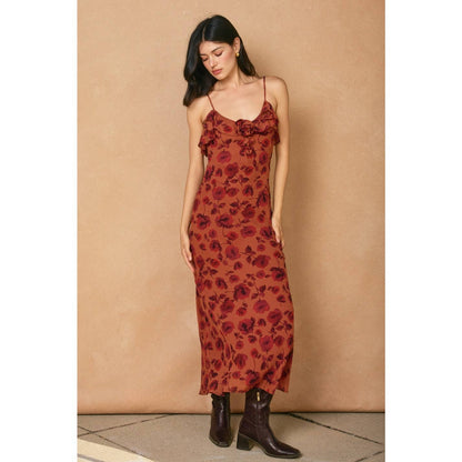 Canyon Still Rosette Detail Maxi Dress