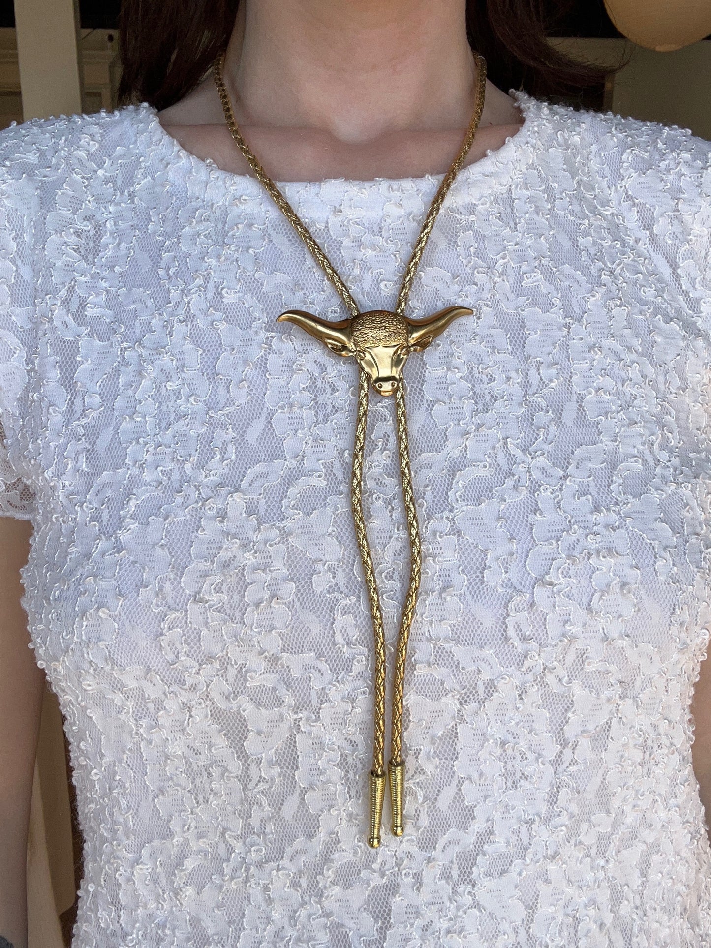 Lux & Luz Gold Longhorn Bolo