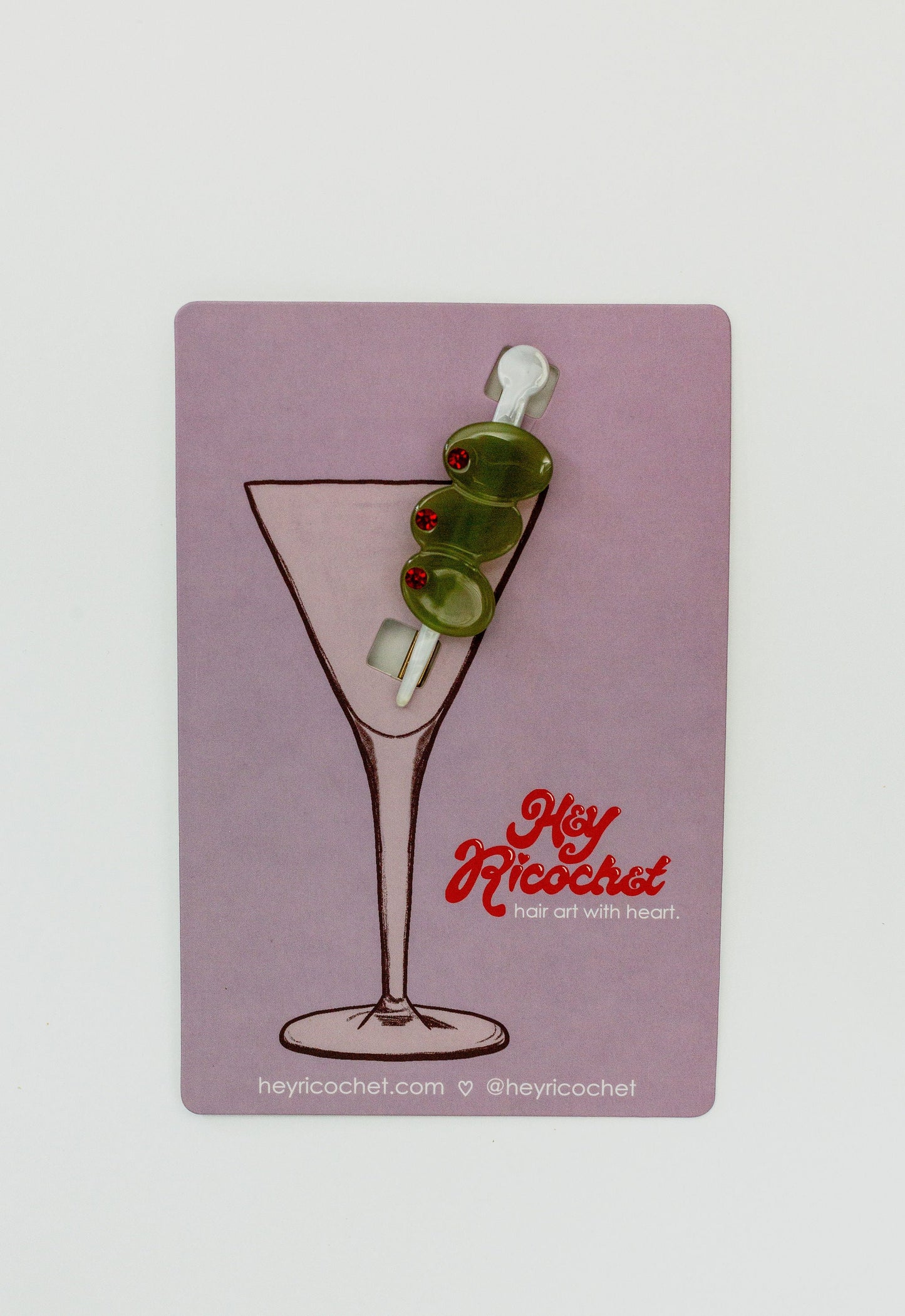 Hey Ricochet Extra Dirty Martini Olive Clip