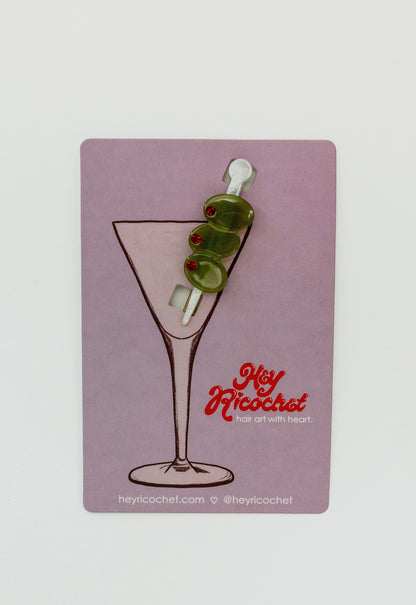 Hey Ricochet Extra Dirty Martini Olive Clip