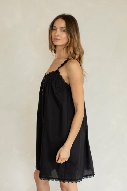 Maya Lace Trim Mini Dress