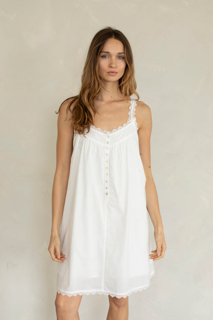 Maya Lace Trim Mini Dress