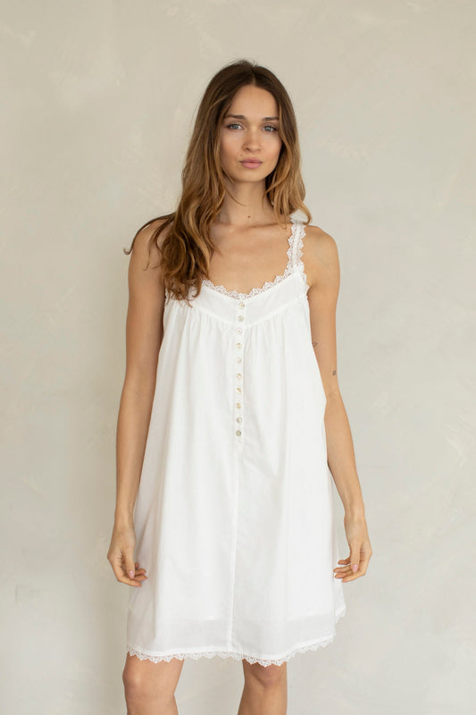 Maya Lace Trim Mini Dress