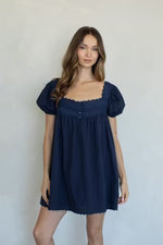 Lydia Puff Sleeve Cotton Dress