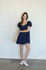 Lydia Puff Sleeve Cotton Dress